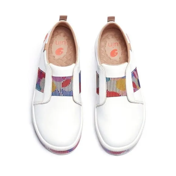 UIN Women's Walking Casual Slip Ons Travel Skate Shoes (Colored Bubble Cordoba)