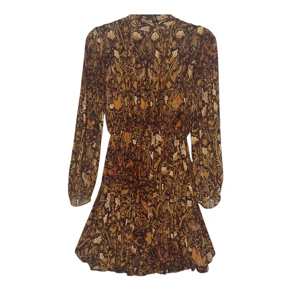 Ulla Johnson Wilhemina Gathered Printed Stretch-jersey Mini Dress. Sz: 0