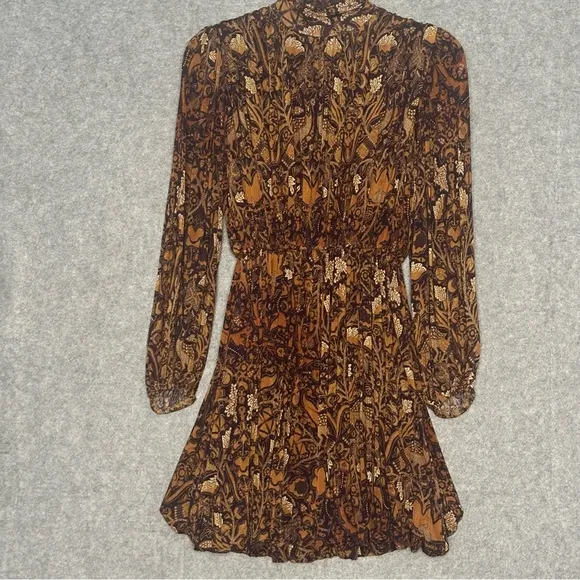 Ulla Johnson Wilhemina Gathered Printed Stretch-jersey Mini Dress. Sz: 0