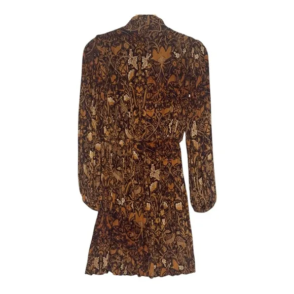 Ulla Johnson Wilhemina Gathered Printed Stretch-jersey Mini Dress. Sz: 0