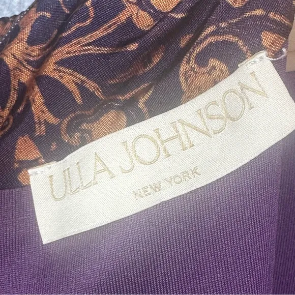 Ulla Johnson Wilhemina Gathered Printed Stretch-jersey Mini Dress. Sz: 0