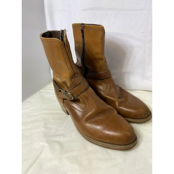 Unbranded men’s harness 9WW side zipper Boots