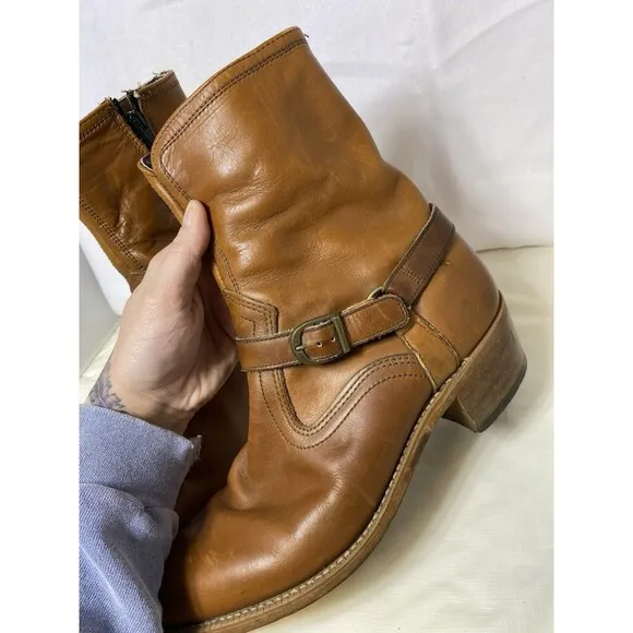 Unbranded men’s harness 9WW side zipper Boots
