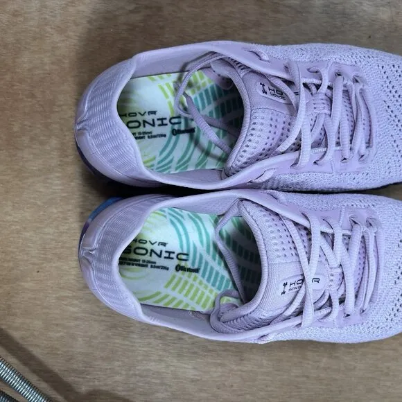 Under Armour HOVR Sonic 2 Hype Women Size 11 Running Sneakers Purple Pink