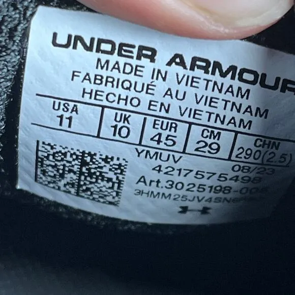 Under Armour Men’s Size 11 HOVR Infinite 3 Shoes Black/Blue Running NWOB