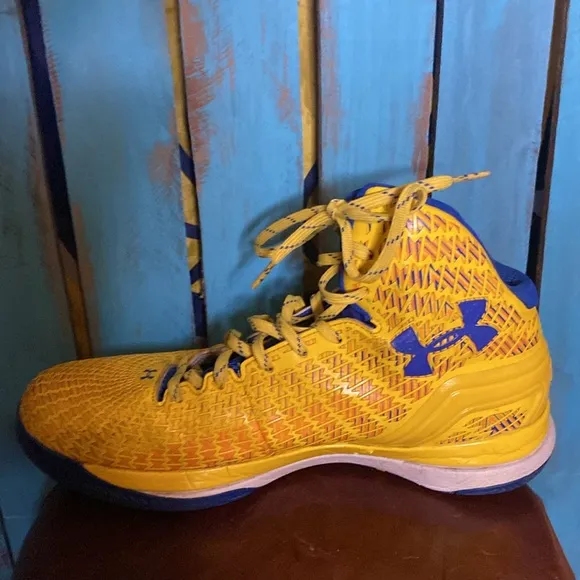 Under Armour Micro G Clutch Fit Drive Stephen Curry PE shoes size 11 yellow blue