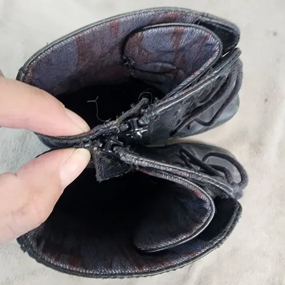 Vagabond Shoes Womens Size EU 37 US 6.5 Black Leather Lace Up Combat Boots *Read