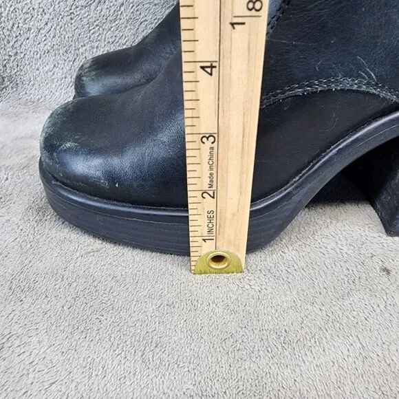 Vagabond Shoes Womens Size EU 37 US 6.5 Black Leather Lace Up Combat Boots *Read