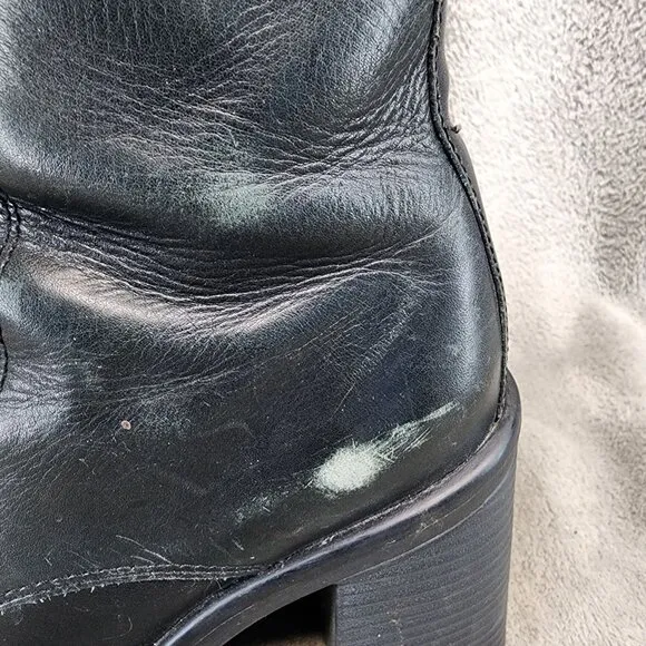 Vagabond Shoes Womens Size EU 37 US 6.5 Black Leather Lace Up Combat Boots *Read