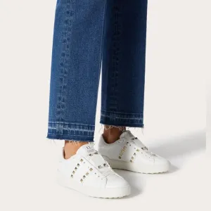 Valentino Rockstud Untitled Open in White Size 8.5.
