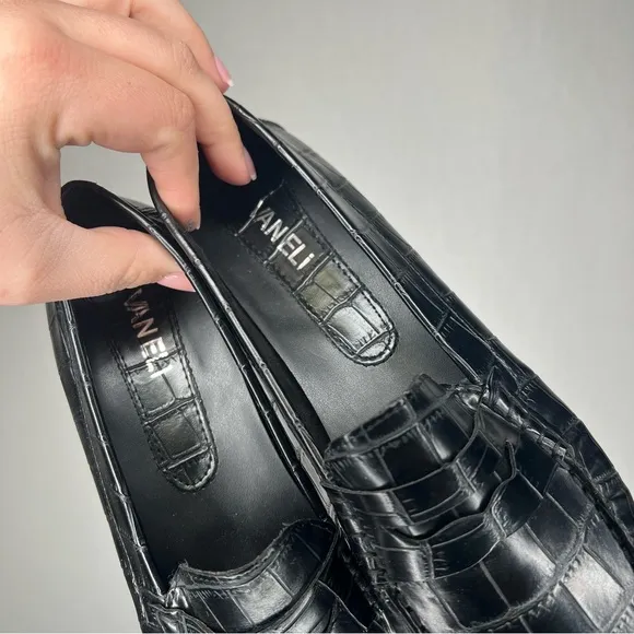 Vaneli Alika | Black Woman’s Slip On Loafers 9.5 Shoe