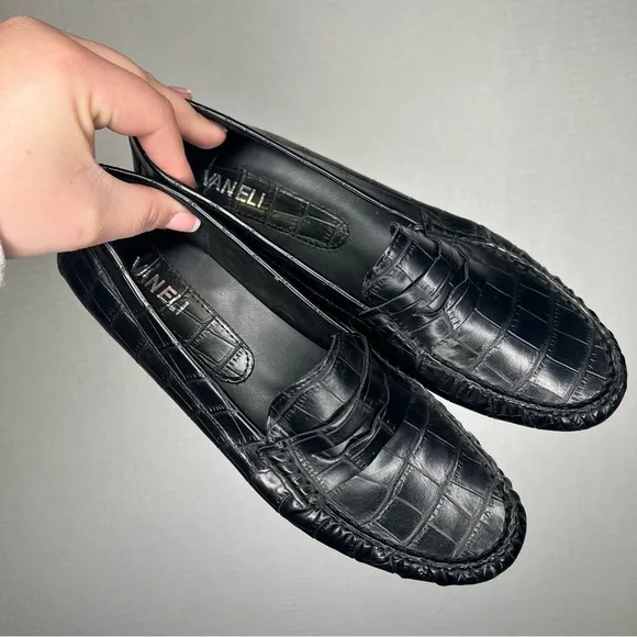 Vaneli Alika | Black Woman’s Slip On Loafers 9.5 Shoe