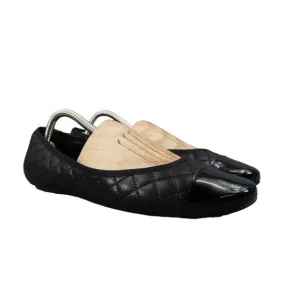 Vaneli Shoes Womens 10 Ballet Flat Slip On Quilted Leather Cap Toe Classic Black