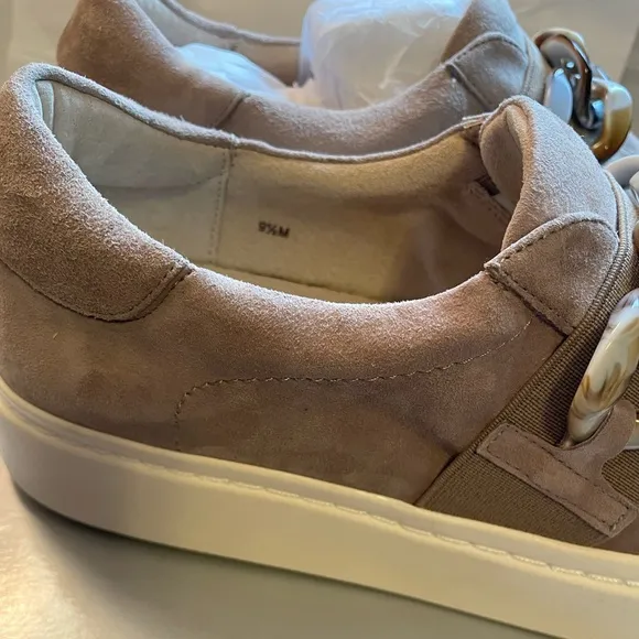 Vaneli Sport Yazz Truffle Suede comfort Walking shoes with 1 inch platform sole