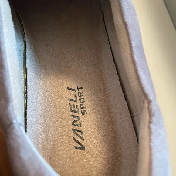 Vaneli Sport Yazz Truffle Suede comfort Walking shoes with 1 inch platform sole