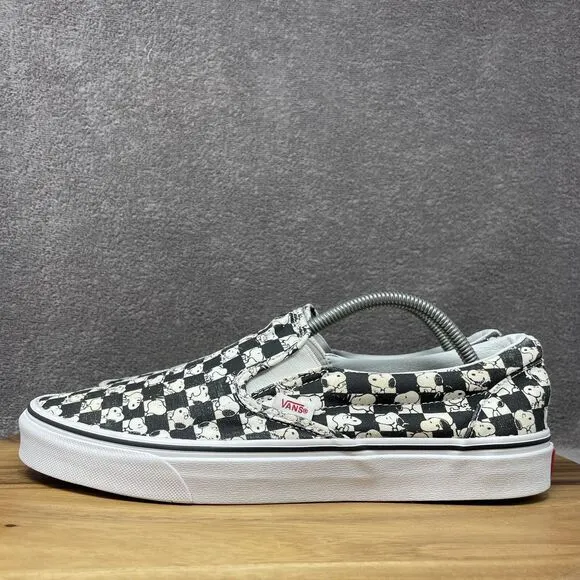 Vans 2017 Peanuts Snoopy Checkerboard Classic Slip-On Sneaker Shoes Men's Sz 11