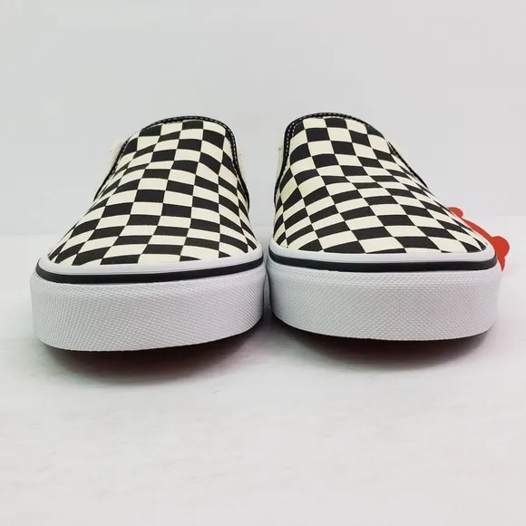 Vans Asher Womens Size 11 Black White Checkerboard Slip On Skate Sneaker Shoes