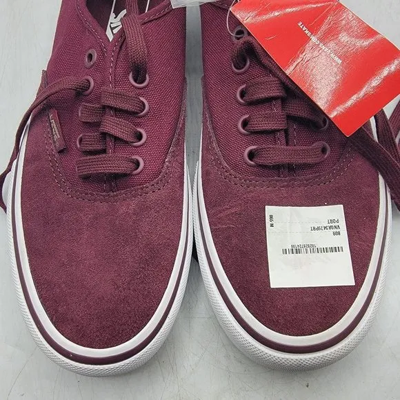 Vans Authentic Pro Burgundy Port Sneaker Shoes Low Top Casual Comfort