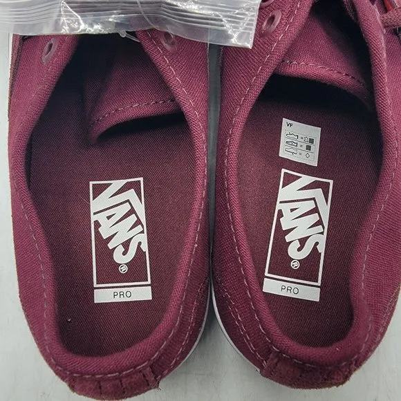 Vans Authentic Pro Burgundy Port Sneaker Shoes Low Top Casual Comfort