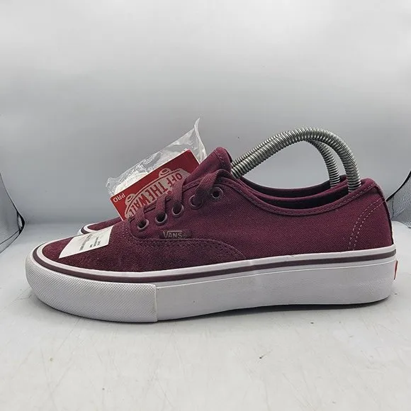Vans Authentic Pro Burgundy Port Sneaker Shoes Low Top Casual Comfort