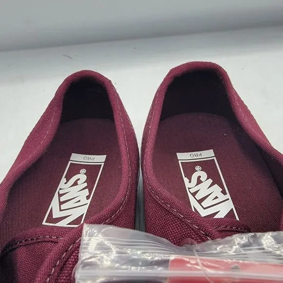Vans Authentic Pro Burgundy Port Sneaker Shoes Low Top Casual Comfort