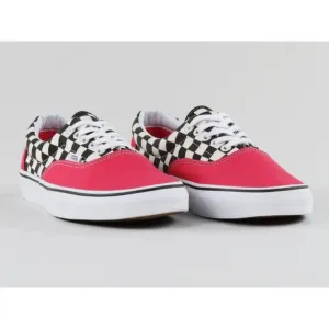 VANS Checkered Neon Pink Sneakers Women 12 Era 2 Tone Shoes Lace Up Canvas Skate