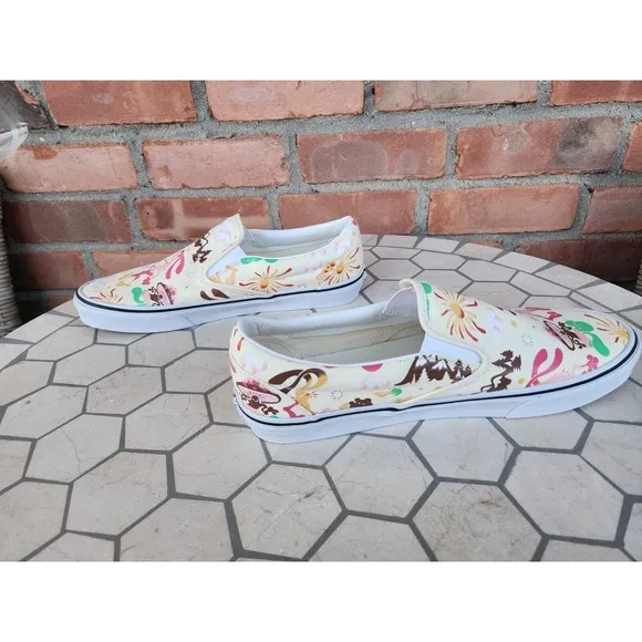 Vans Classic Slip On Get Outdoors Classic Trippy Mountain White Size 10 Men New