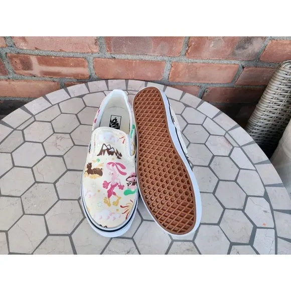 Vans Classic Slip On Get Outdoors Classic Trippy Mountain White Size 10 Men New