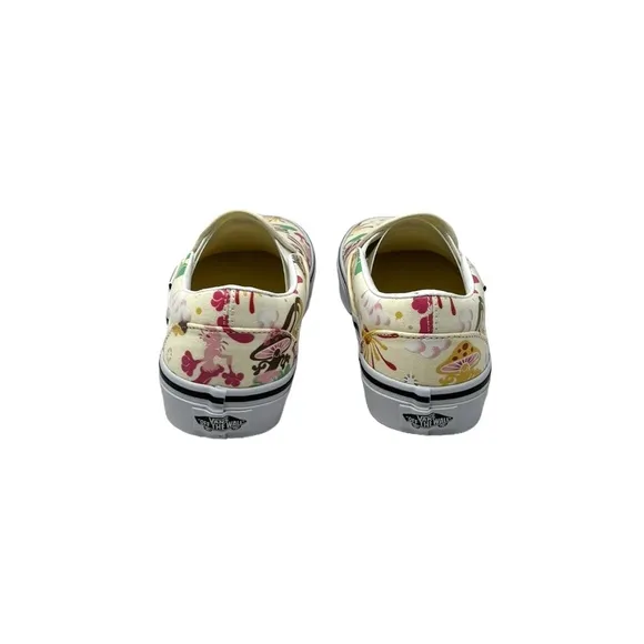 VANS Classic Slip On Sneakers Women's Size Skate Canvas White Shoes VN000BVZFRL