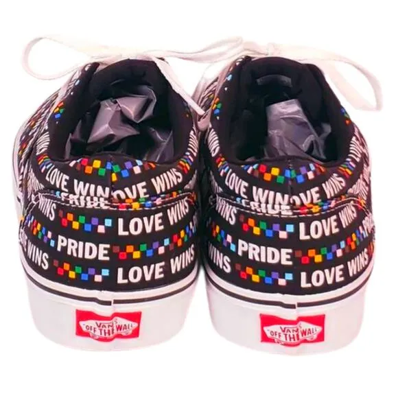 Vans Doheny Pride Shoes Sneakers Love Wins Mens Lace Up Size 13 RAINBOW CHECKERS
