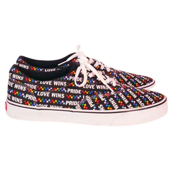 Vans Doheny Pride Shoes Sneakers Love Wins Mens Lace Up Size 13 RAINBOW CHECKERS