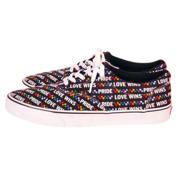 Vans Doheny Pride Shoes Sneakers Love Wins Mens Lace Up Size 13 RAINBOW CHECKERS