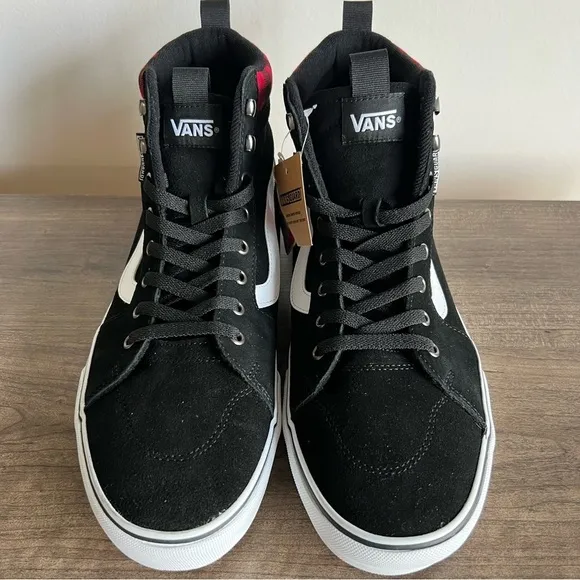 VANS Filmore Hi Vansgu Suede Black Red Plaid Men's Shoe Size 13 #B1619