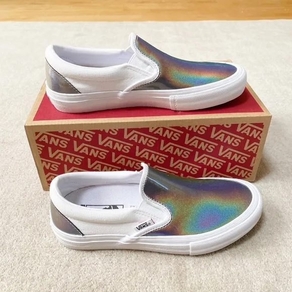 VANS Iridiscent Slip On Skate Sneaker Shoes