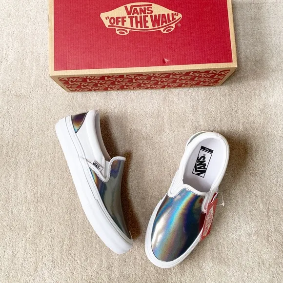 VANS Iridiscent Slip On Skate Sneaker Shoes