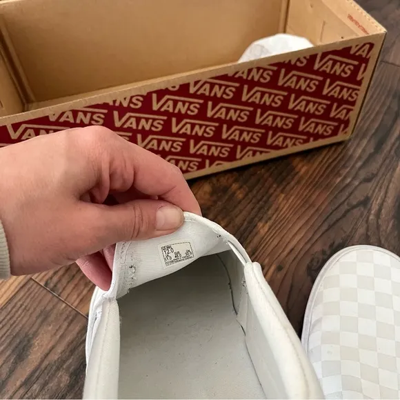 Vans Off The Wall Slip On Low Top Shoes Men Size 12 White New In Box