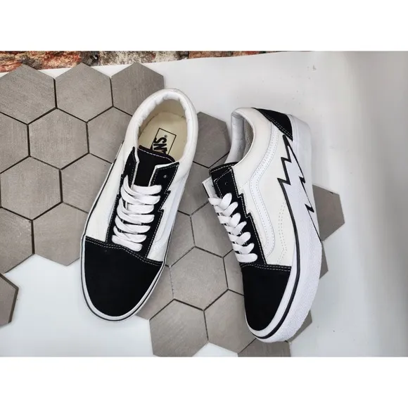 Vans Old Skool Bolt Shoes Two Tone Black White Knu Men Sz 13 Vn0009q5bmw