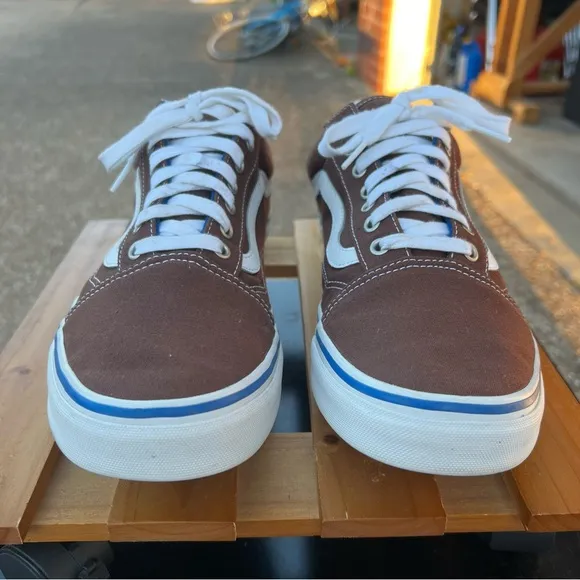 VANS OLD SKOOL CHESNUT TRUE WHITE SHOE MENS 12