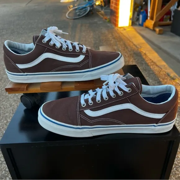 VANS OLD SKOOL CHESNUT TRUE WHITE SHOE MENS 12
