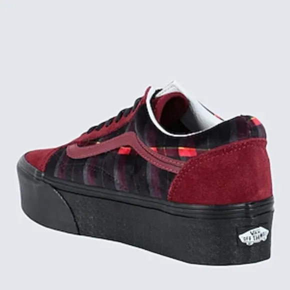 Vans Old Skool Stackform 'Velvet Plaid Woman shoes size10 New
