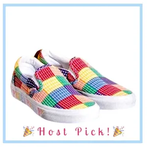 Van's Rainbow Pride Slip on Shoes New with Tags Gorgeous! LQBTQ  MultiHP