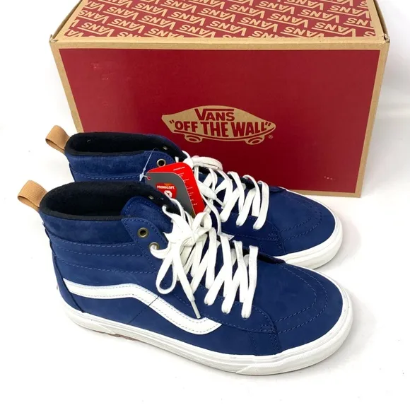 VANS Sk8-Hi MTE-1 Shoe High Top White Blue Nubuck Women's Size Boots VN0A5HZYA07