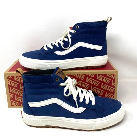 VANS Sk8-Hi MTE-1 Shoe High Top White Blue Nubuck Women's Size Boots VN0A5HZYA07