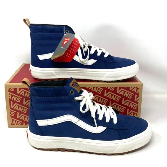 VANS Sk8-Hi MTE-1 Shoe High Top White Blue Nubuck Women's Size Boots VN0A5HZYA07