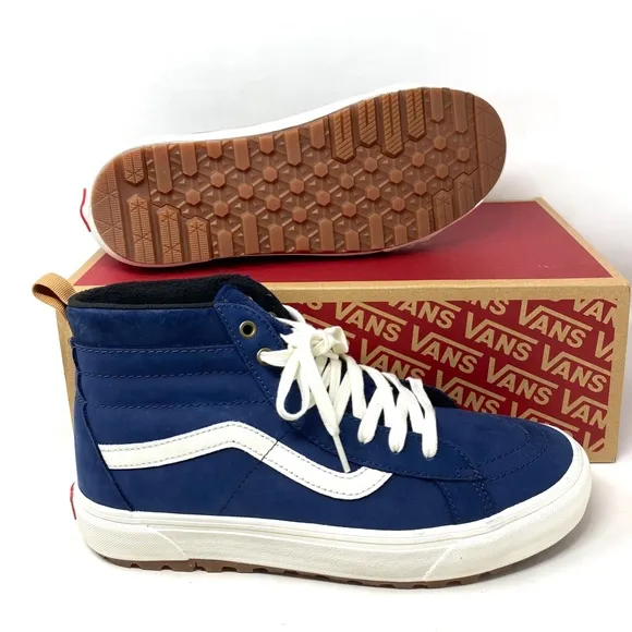 VANS Sk8-Hi MTE-1 Shoe High Top White Blue Nubuck Women's Size Boots VN0A5HZYA07