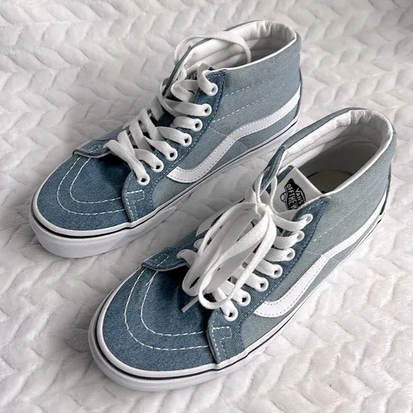 Vans SK8 Mid Reissue Shoes Denim 2 Tone MENS Size 5.5 Womens 7