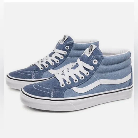 Vans SK8 Mid Reissue Shoes Denim 2 Tone MENS Size 5.5 Womens 7