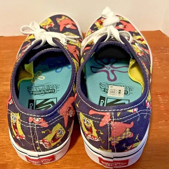 Vans SpongeBob X ComfyCush Authentic AlohaBob Shoes Men 6 Women 7.5 Navy Blue