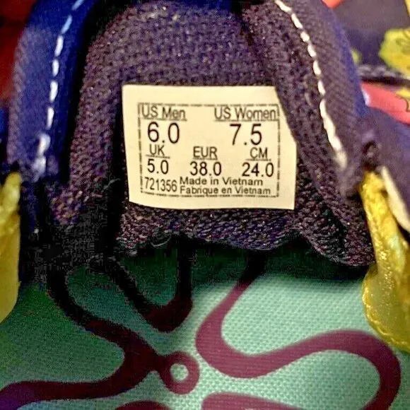 Vans SpongeBob X ComfyCush Authentic AlohaBob Shoes Men 6 Women 7.5 Navy Blue