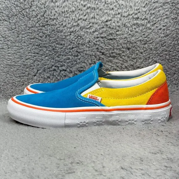 Vans The Simpsons x Bart Slip-On Pro Mens Size 6 Sneaker Shoes Blue Yellow
